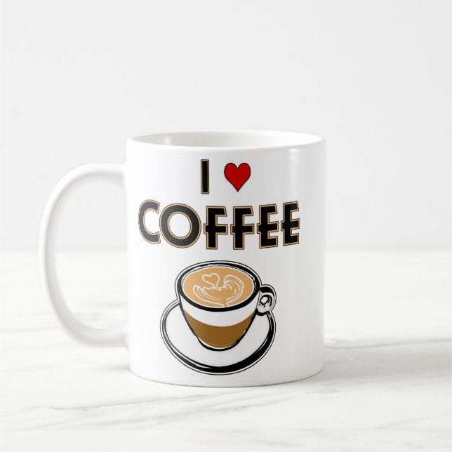 I Liebe Kaffee Kaffeetasse (Links)