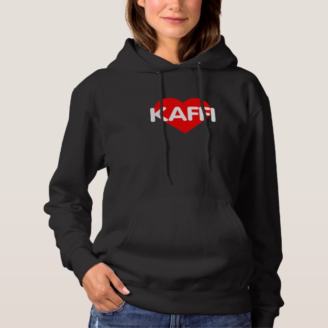 I Liebe Kaffee - Kaffi Hoodie (Vorderseite)