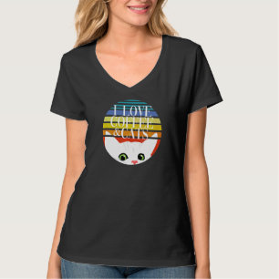 I Liebe Kaffee & Katzen T-Shirt