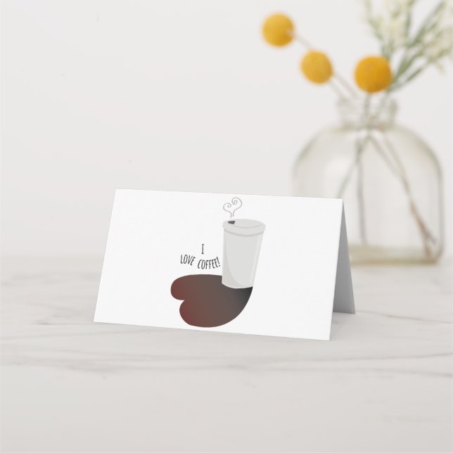 I Liebe Kaffee Platzkarte (Vorderseite)