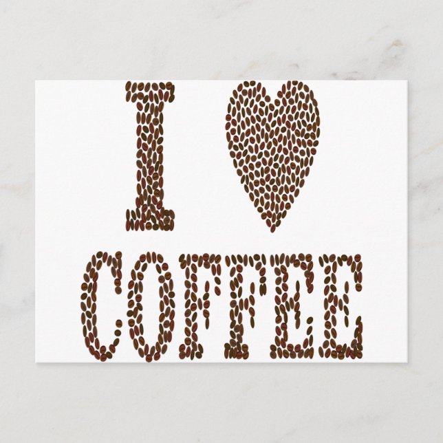 I Liebe Kaffee Postkarte (Vorderseite)