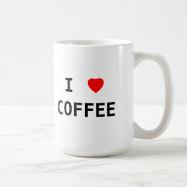 I Liebe Kaffee Rotes Herz Text Kaffee Fan Geschenk Kaffeetasse