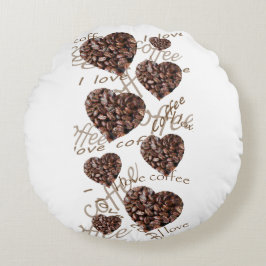I Liebe Kaffee Rundes Kissen
