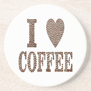 I Liebe Kaffee Sandstein Untersetzer