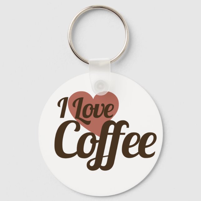 I Liebe Kaffee Schlüsselanhänger (Vorderseite)