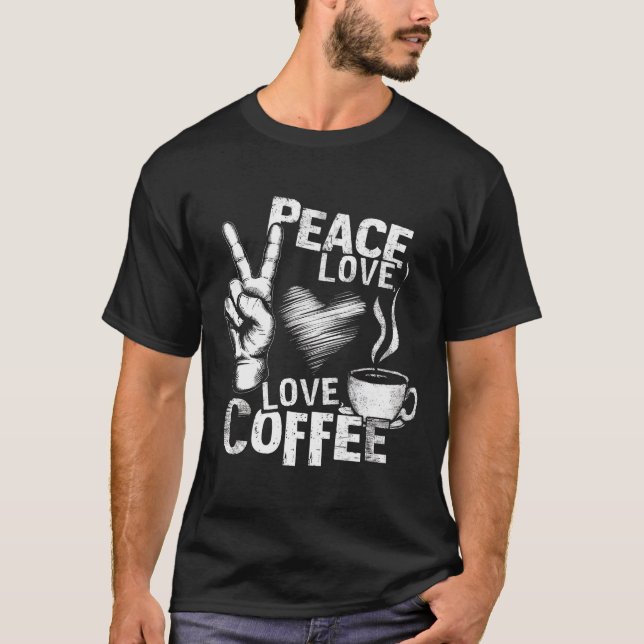 I LIEBE KAFFEE T-Shirt (Vorderseite)