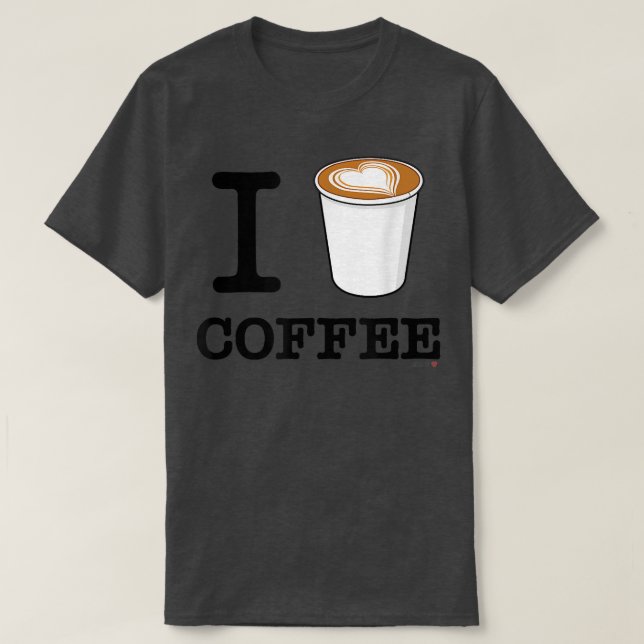 I Liebe Kaffee T-Shirt (Design vorne)