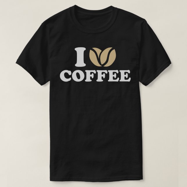 I Liebe Kaffee T-Shirt (Design vorne)