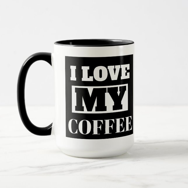 I LIEBE KAFFEE Tasse (Links)