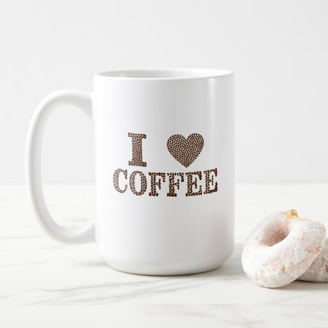 I Liebe Kaffee Tasse (Mit Donut)