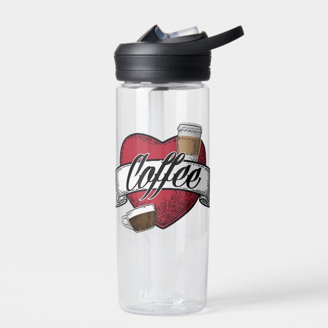 I Liebe Kaffee Trinkflasche (Links)