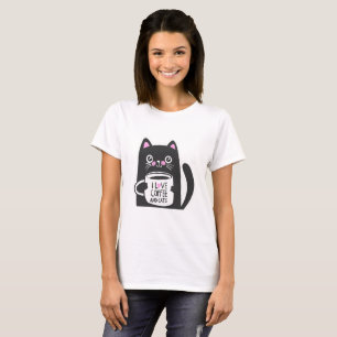 I Liebe Kaffee und Katzen - Wählen Sie die Hinter T-Shirt