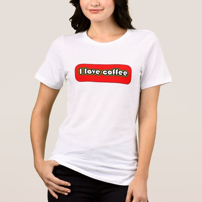 I Liebe Kaffeemocha Tri-Blend Shirt (Vorderseite)