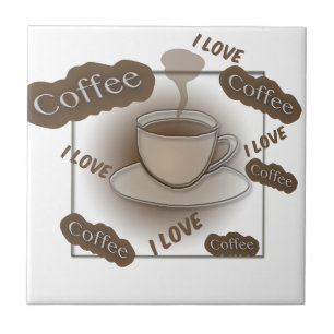 I Liebe-Kaffeetasse Fliese