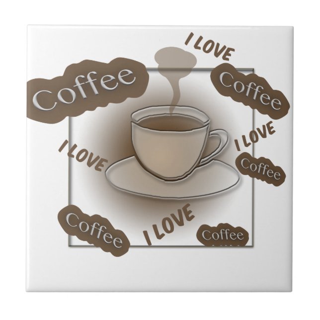 I Liebe-Kaffeetasse Fliese (Vorderseite)