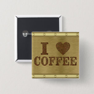 I Liebe Kaffeetasten Button