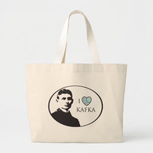 I Liebe Kafka Taschen-Tasche Jumbo Stoffbeutel