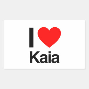 i Liebe Kaia Rechteckiger Aufkleber