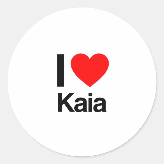 i Liebe Kaia Runder Aufkleber (Vorderseite)