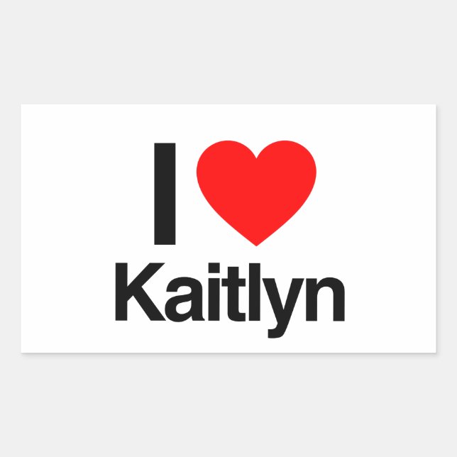 i Liebe kaitlyn Rechteckiger Aufkleber (Vorderseite)