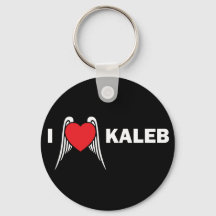 I Liebe Kaleb Runde Schlüsselkette