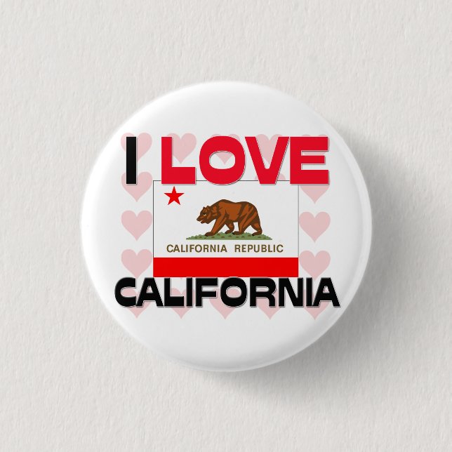 I Liebe Kalifornien Button (Vorderseite)