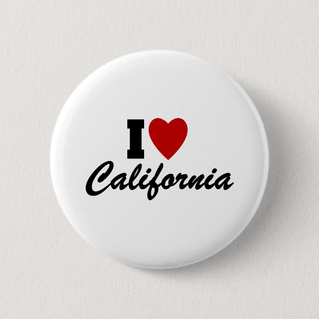 I Liebe Kalifornien Button (Vorderseite)