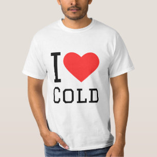 I Liebe Kaltquadratischer Aufkleber T-Shirt