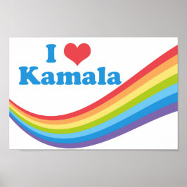I Liebe Kamala Niedlich Election Rainbow Poster