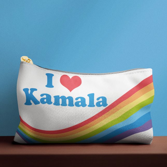 I Liebe Kamala Niedlich Rainbow Election Zubehörtasche (Von Creator hochgeladen)