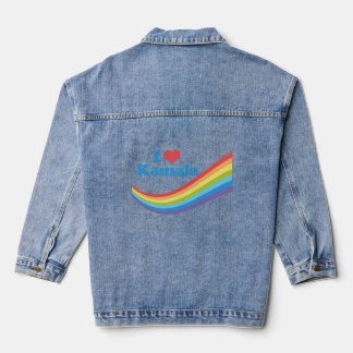 I Liebe Kamala Rainbow Niedliche Wahlen Long Sleev Jeansjacke