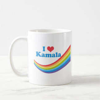 I Liebe Kamala Rainbow Niedliche Wahlen Long Sleev Kaffeetasse