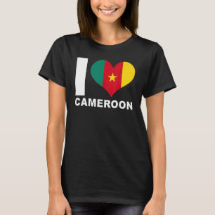 I Liebe Kamerun Herzenflagge Kamerun 1 T-Shirt