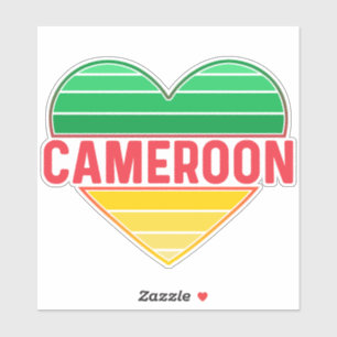 I. Liebe Kamerun, Kamerunisches Herz Aufkleber