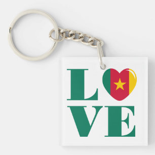 I Liebe Kamerun Schlüsselanhänger