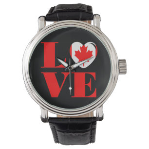 I Liebe Kanada Armbanduhr