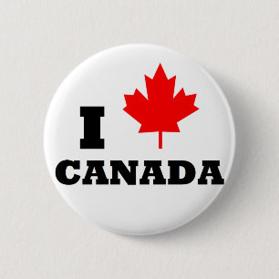 I Liebe Kanada Button