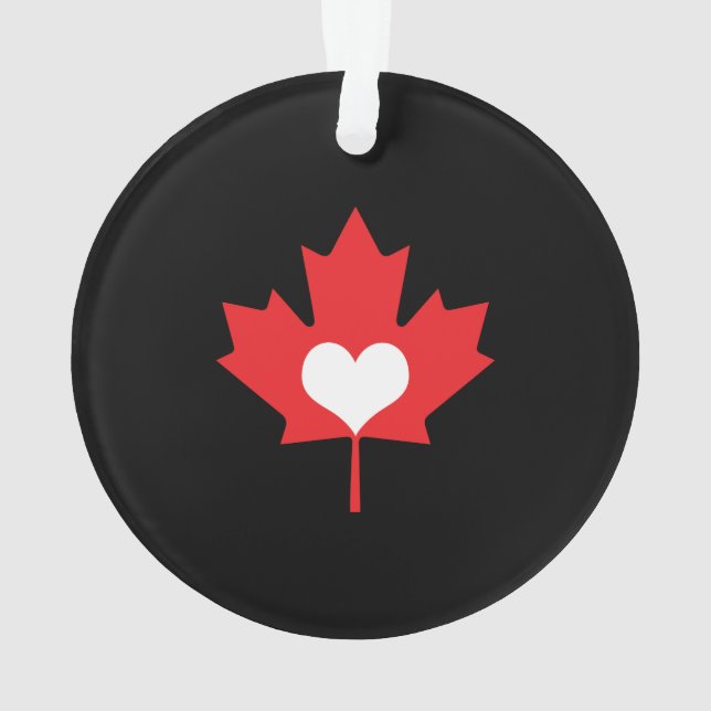 I Liebe-Kanada-Herz und Ahorn-Blatt Ornament (Rückseite)