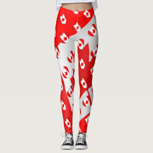 I Liebe Kanada Kanadische Flaggenfarben Funny Leggings