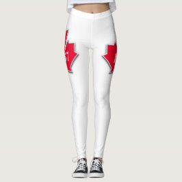 I LIEBE Kanada - Roter Ahornblättriger Leaf - Est  Leggings