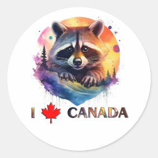 I Liebe Kanada Runder Aufkleber