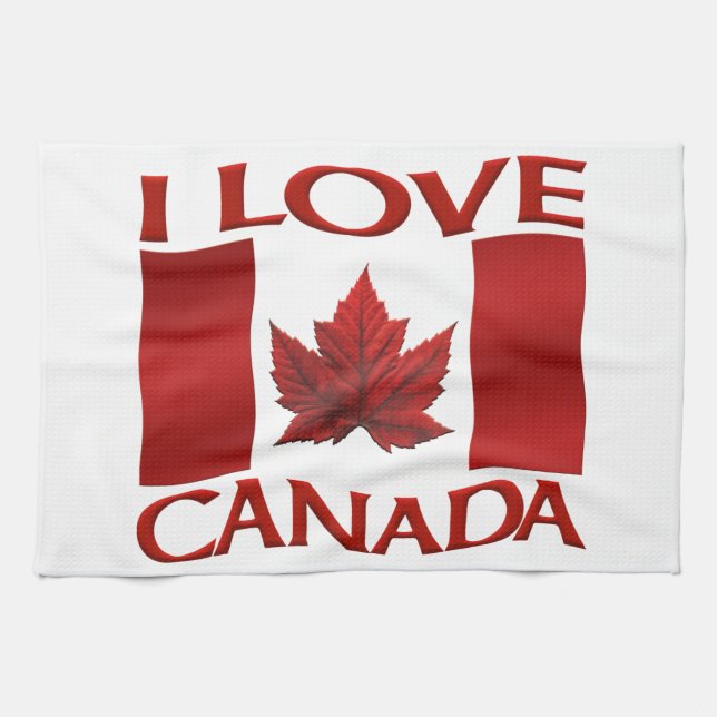 I Liebe Kanada Souvenir Handtuch Kanada Teetuchges (Horizontal)
