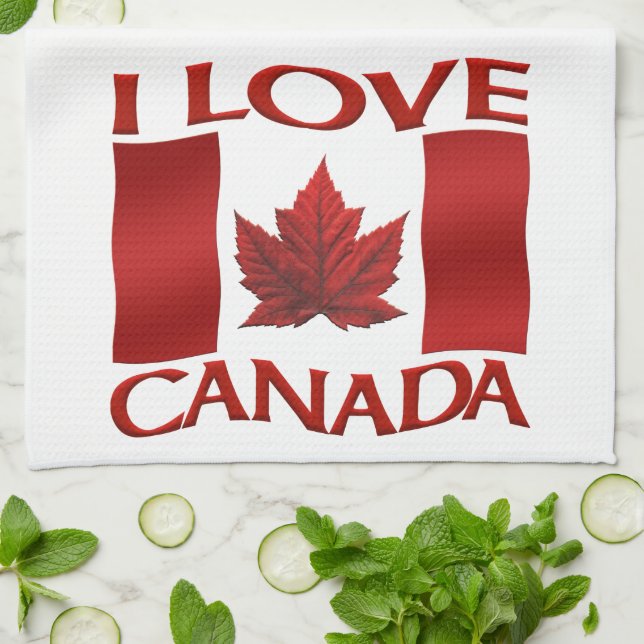 I Liebe Kanada Souvenir Handtuch Kanada Teetuchges (Gefaltet)