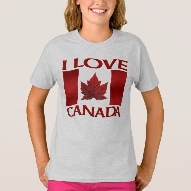 I Liebe Kanada T - Shirt Kid's Souvenir Kanada Shi (Vorderseite)