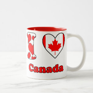 I Liebe Kanada Zweifarbige Tasse