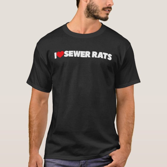 I Liebe Kanalratten T-Shirt (Vorderseite)
