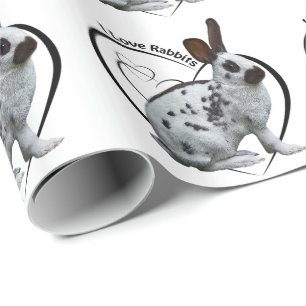 I Liebe Kaninchen Umschlagpapier Geschenkpapier