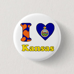 I Liebe Kansas Button