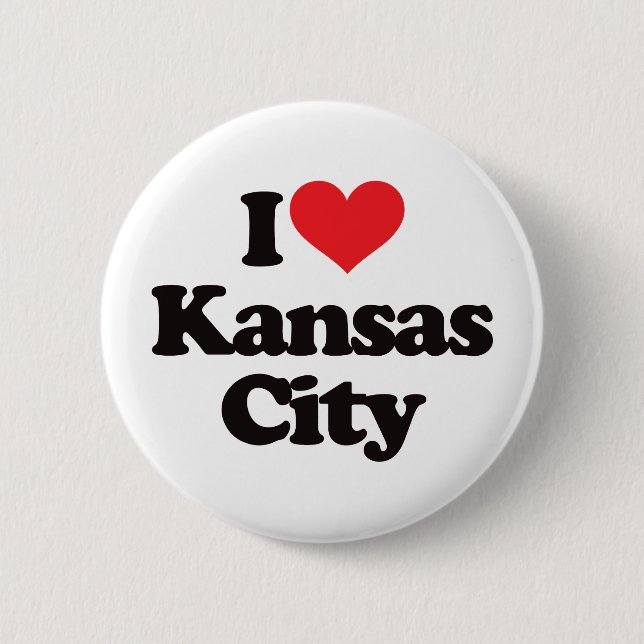 I Liebe Kansas City Button (Vorderseite)