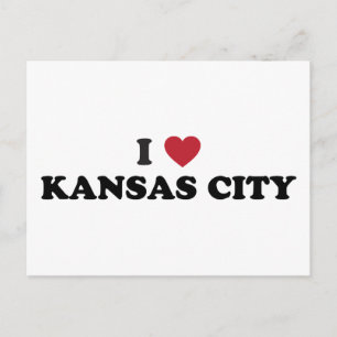 I Liebe Kansas City Kansas Postkarte